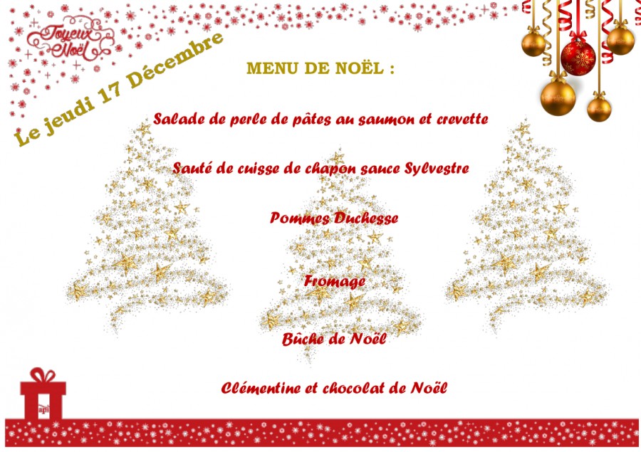 Menu de noel | Oissery.fr